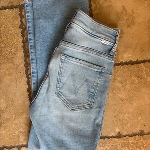 MOTHER Blue Skinny Jeans Classic Denim